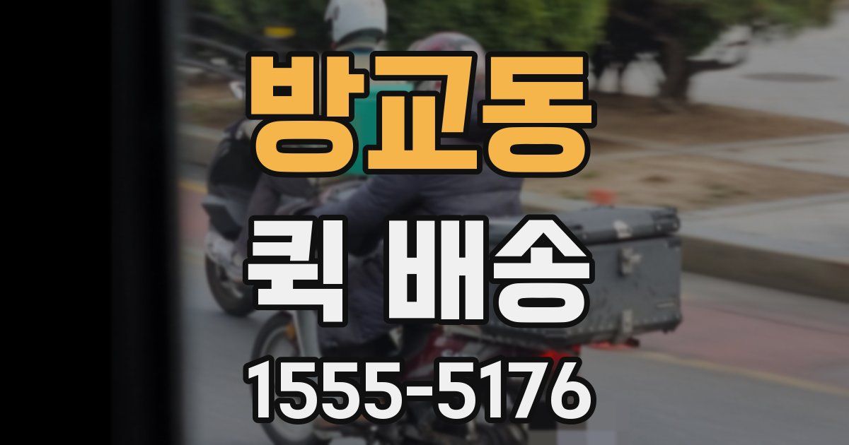 방교동 퀵 배송