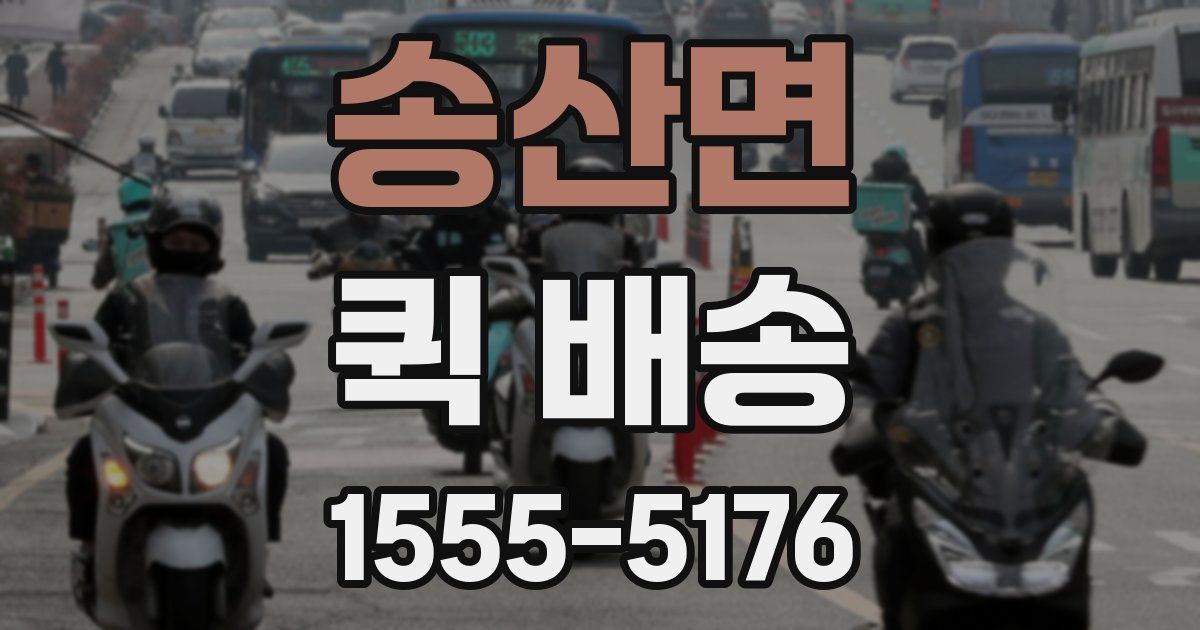 송산면 퀵 배송