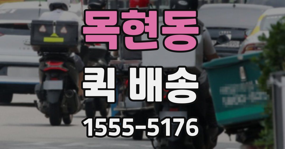목현동 퀵 배송