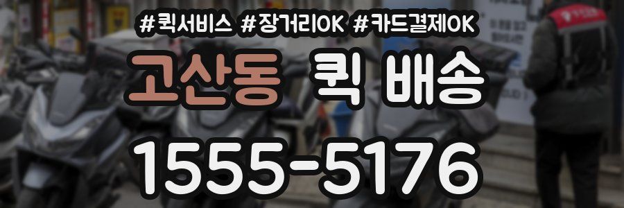 고산동 퀵 배송