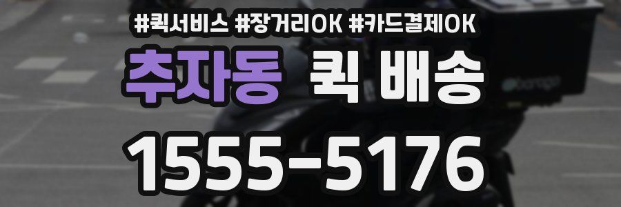 추자동 퀵 배송