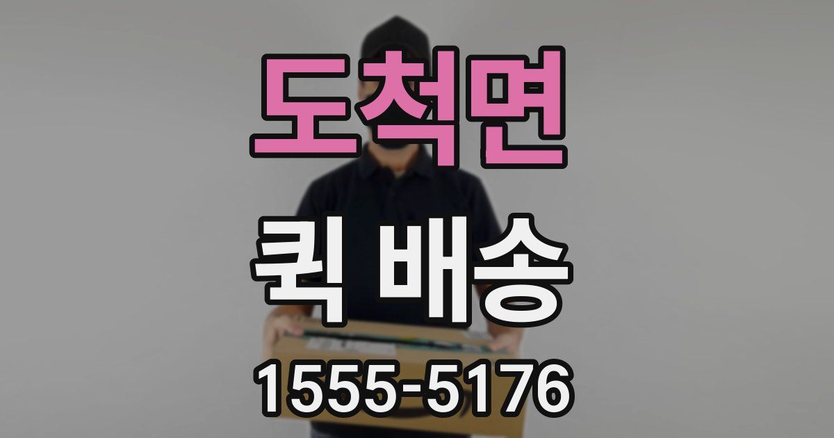 도척면 퀵 배송