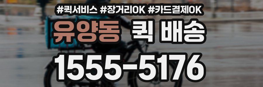 유양동 퀵 배송