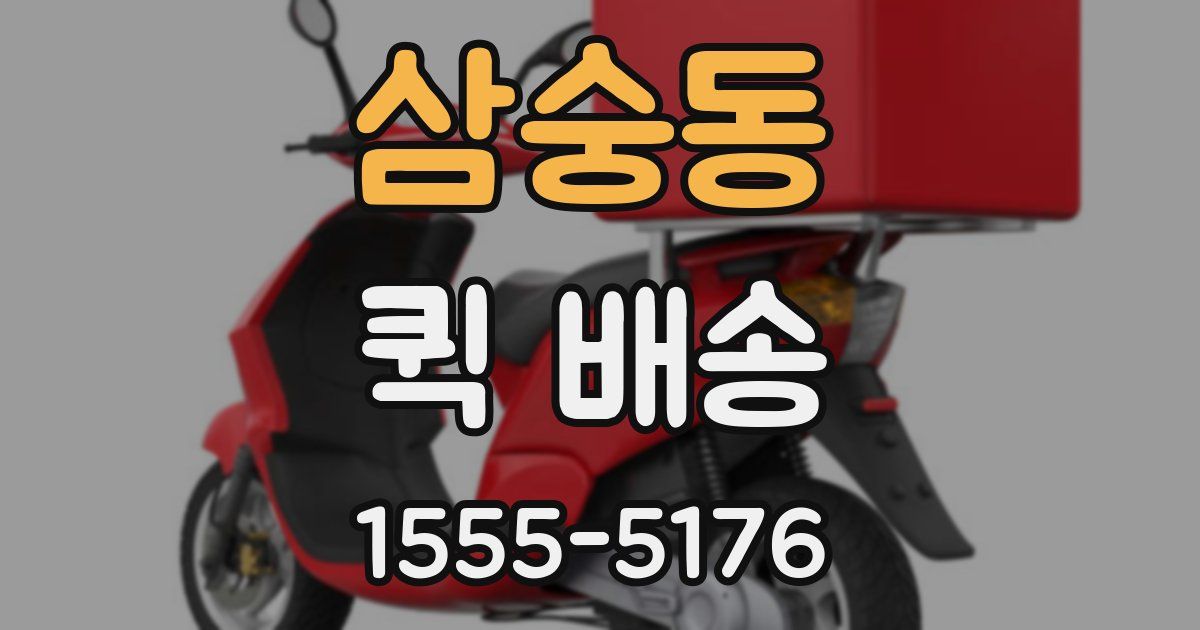 삼숭동 퀵 배송