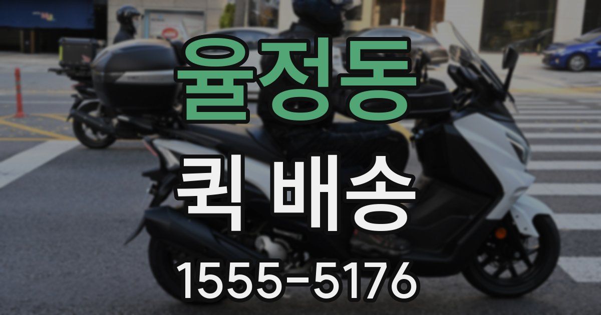 율정동 퀵 배송