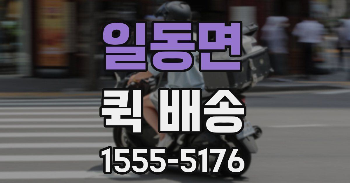 일동면 퀵 배송
