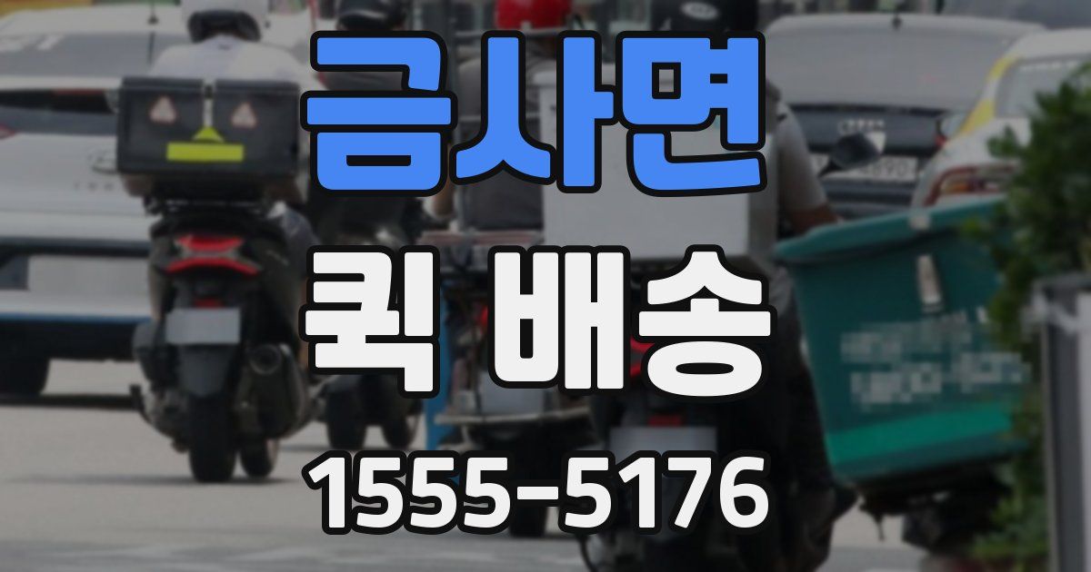 금사면 퀵 배송