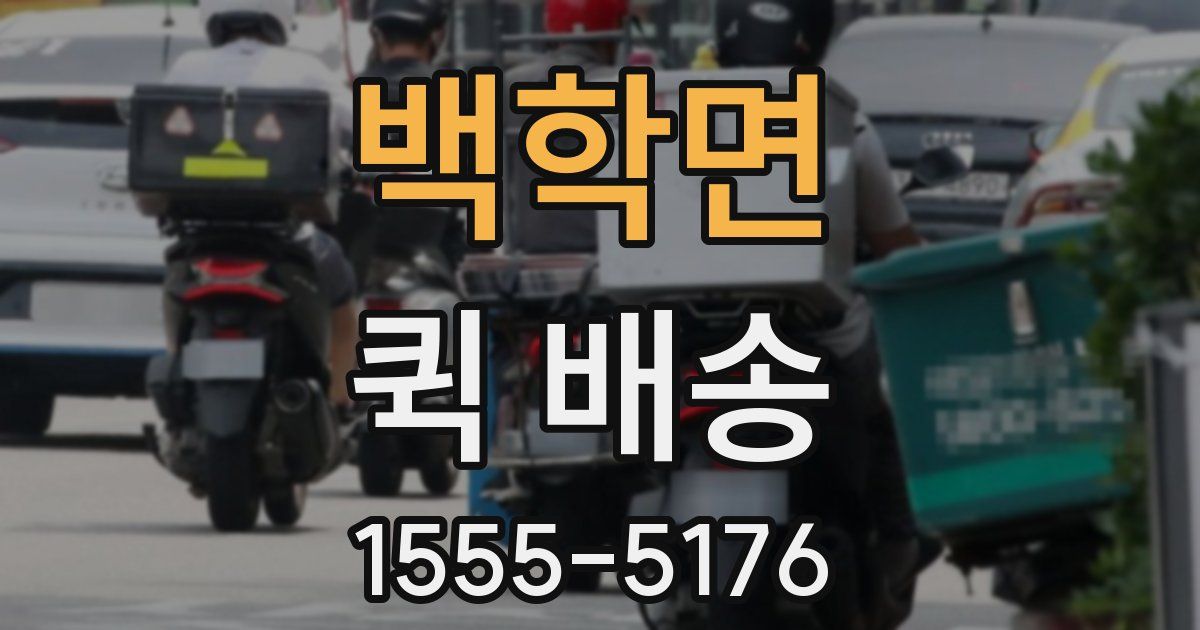 백학면 퀵 배송