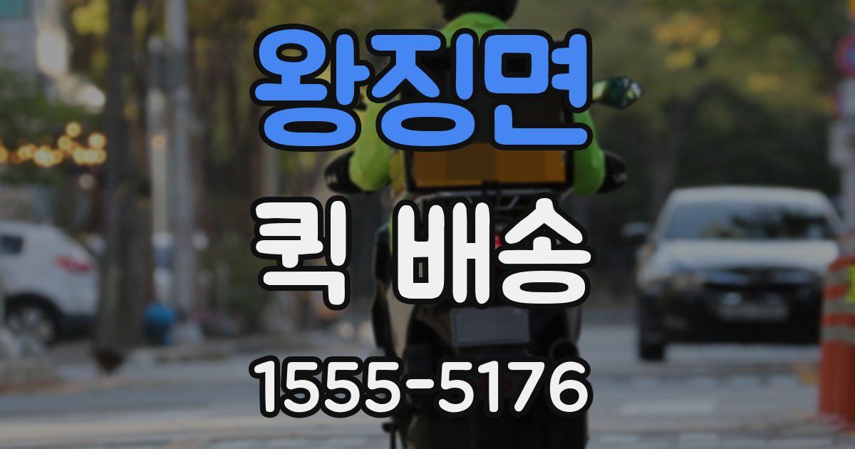 왕징면 퀵 배송
