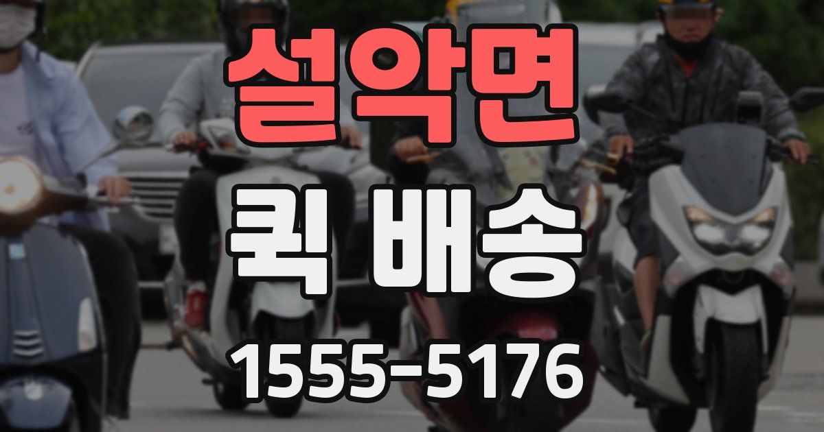 설악면 퀵 배송