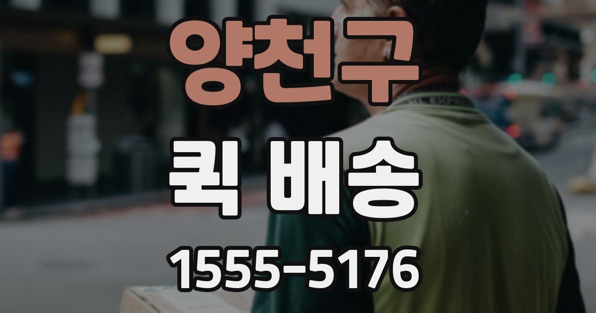 양천구 퀵 배송