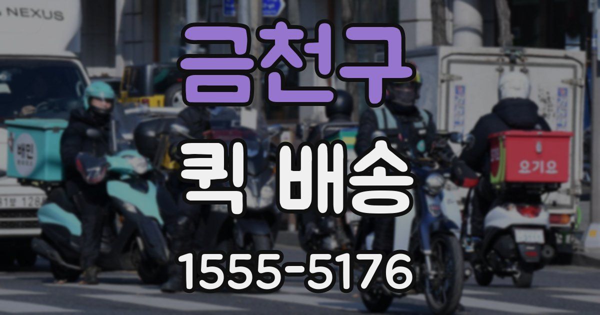 금천구 퀵 배송