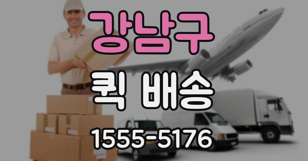 강남구 퀵 배송