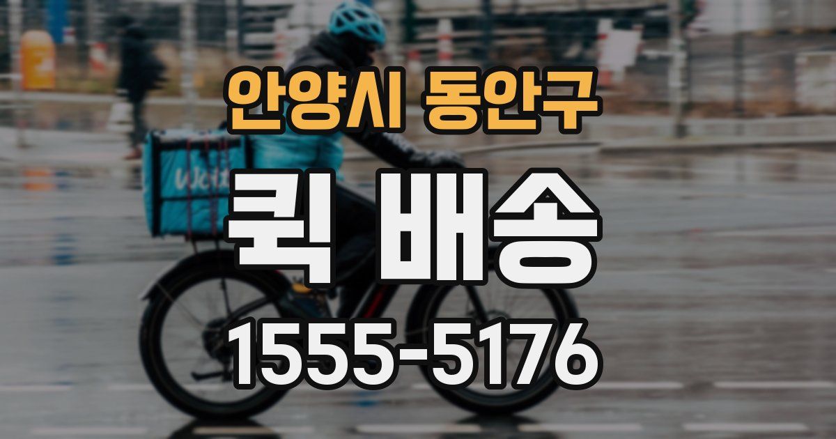 안양시 동안구 퀵 배송