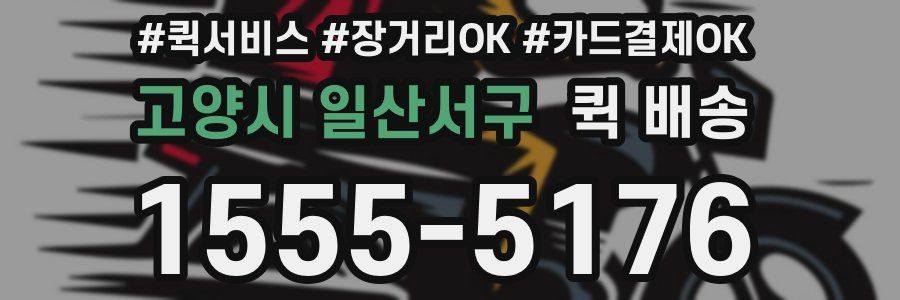 고양시 일산서구 퀵 배송