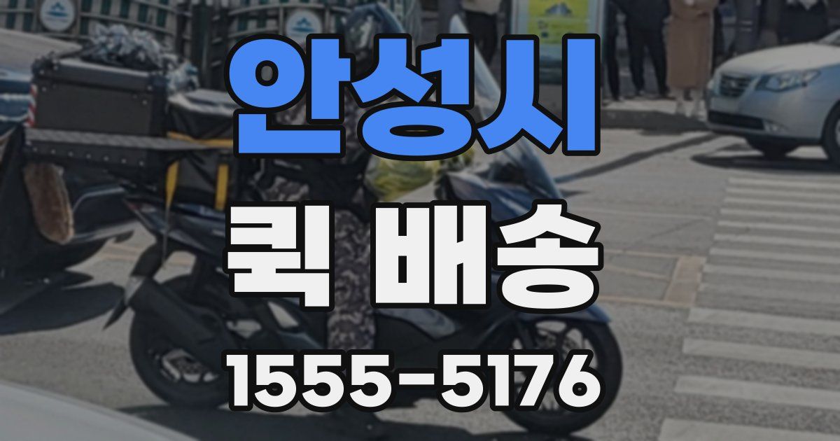 안성시 퀵 배송