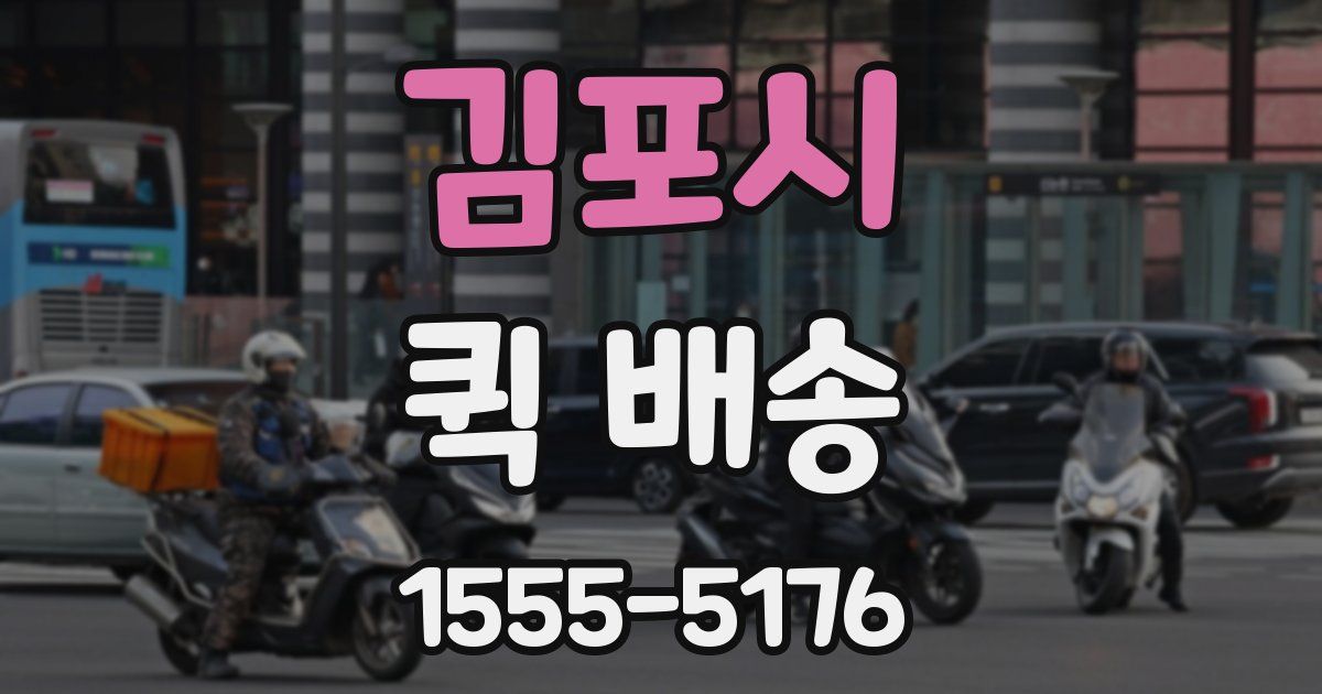 김포시 퀵 배송