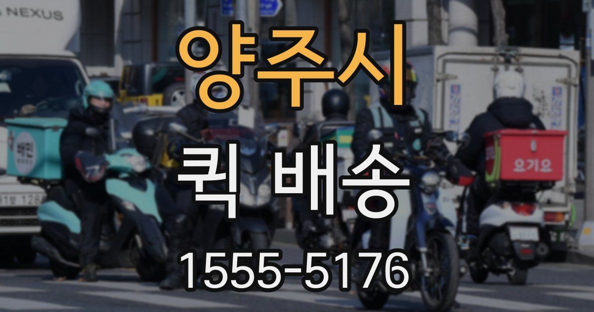 양주시 퀵 배송