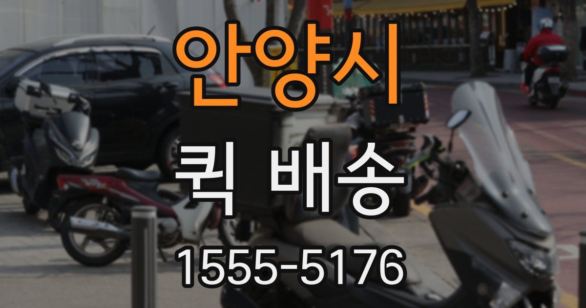 안양시 퀵 배송