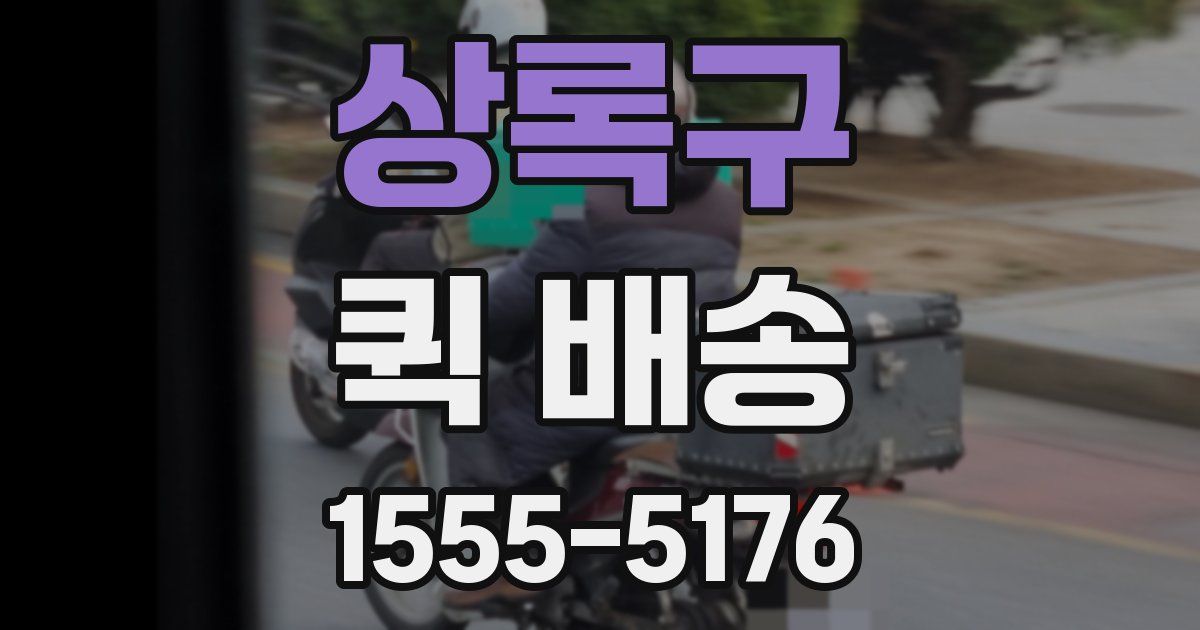 상록구 퀵 배송