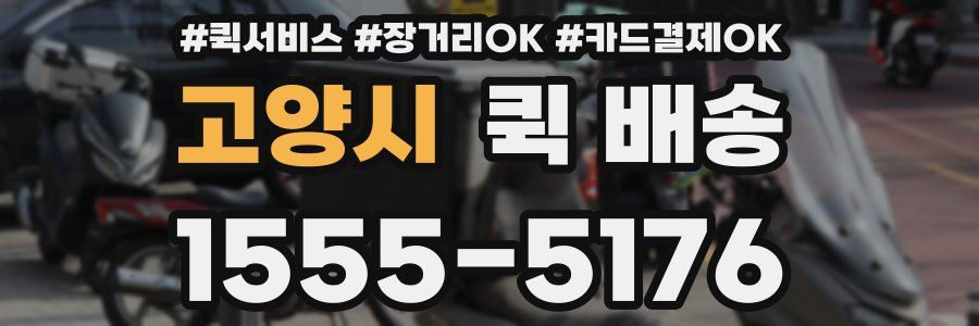 고양시 퀵 배송