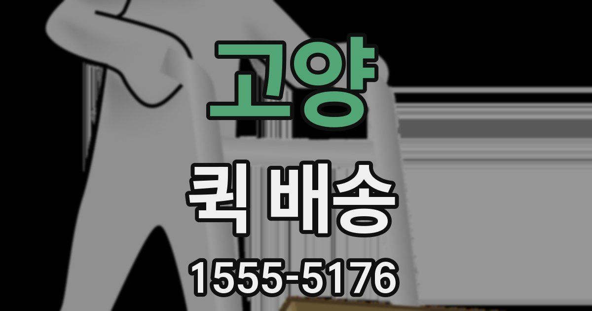 고양 퀵 배송