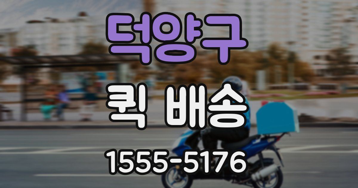 덕양구 퀵 배송
