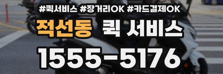 적선동 퀵 서비스
