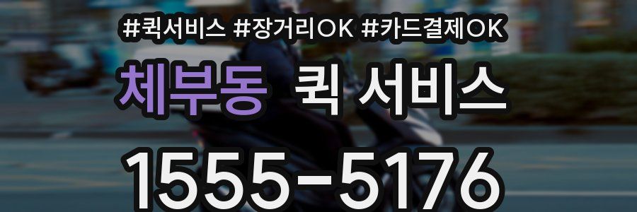 체부동 퀵 서비스