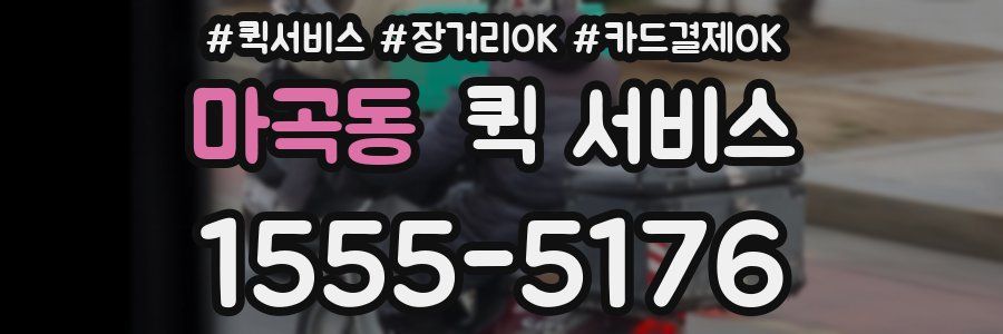 마곡동 퀵 서비스