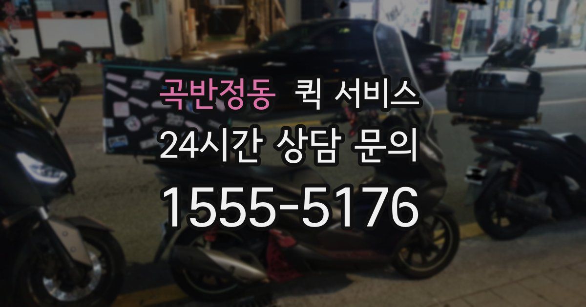 곡반정동 퀵 서비스