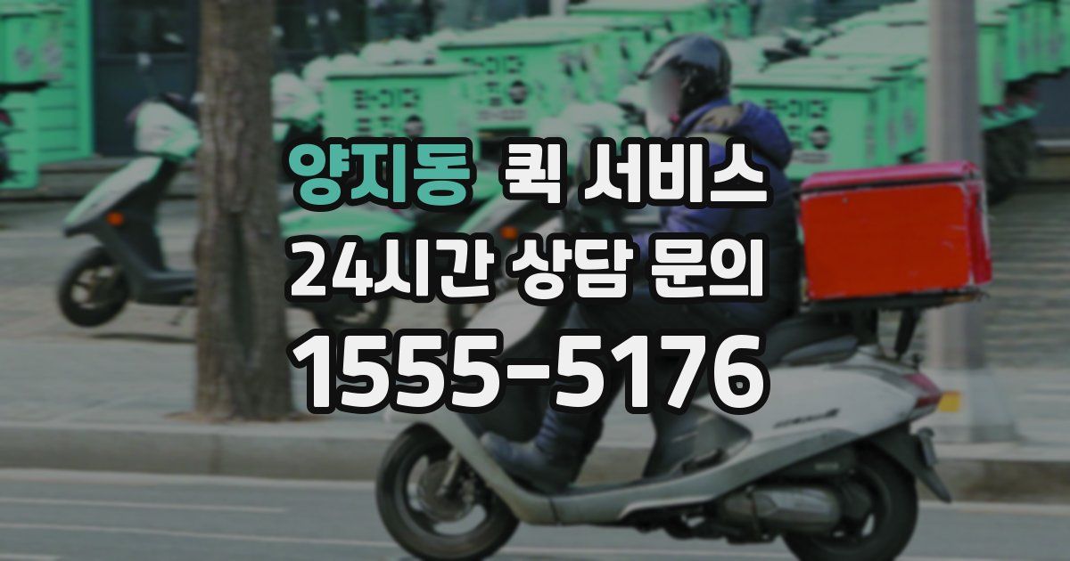 양지동 퀵 서비스