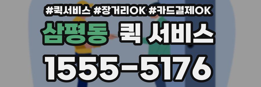 삼평동 퀵 서비스