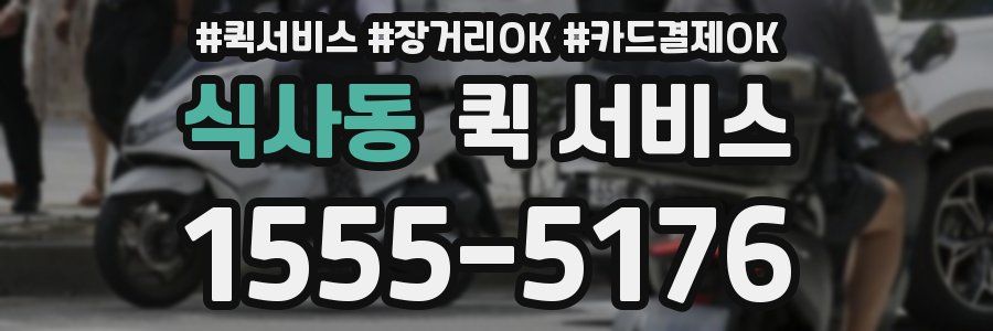 식사동 퀵 서비스