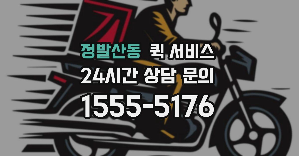 정발산동 퀵 서비스