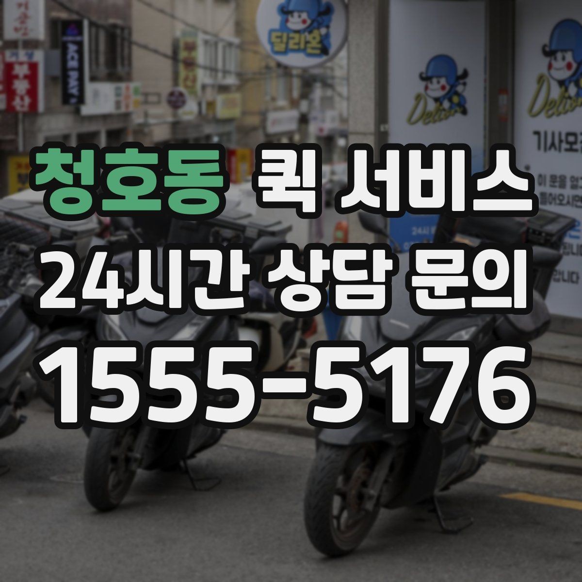 청호동 퀵 서비스 도심 이동에 유리한 점