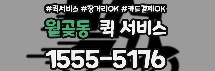 월곶동 퀵 서비스