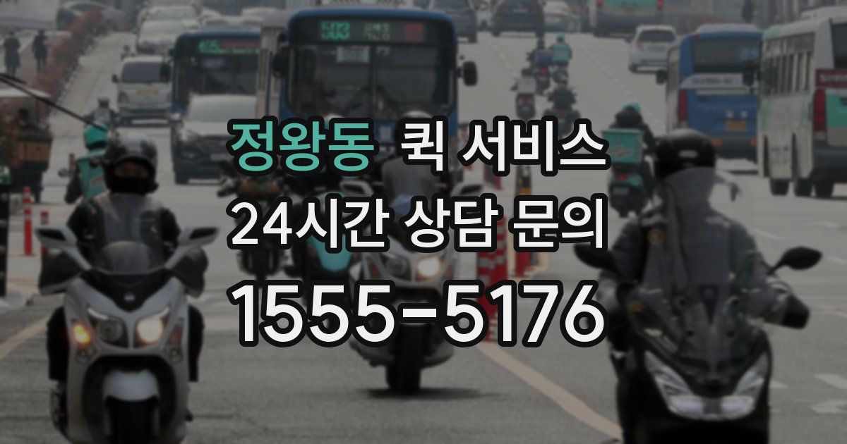 정왕동 퀵 서비스