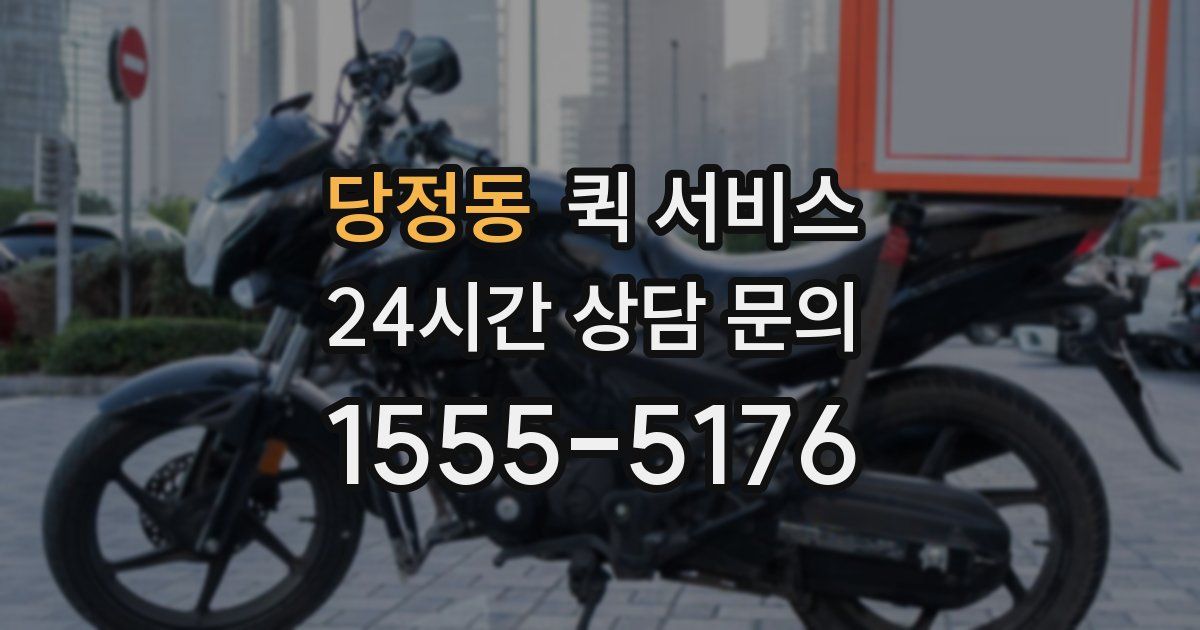 당정동 퀵 서비스