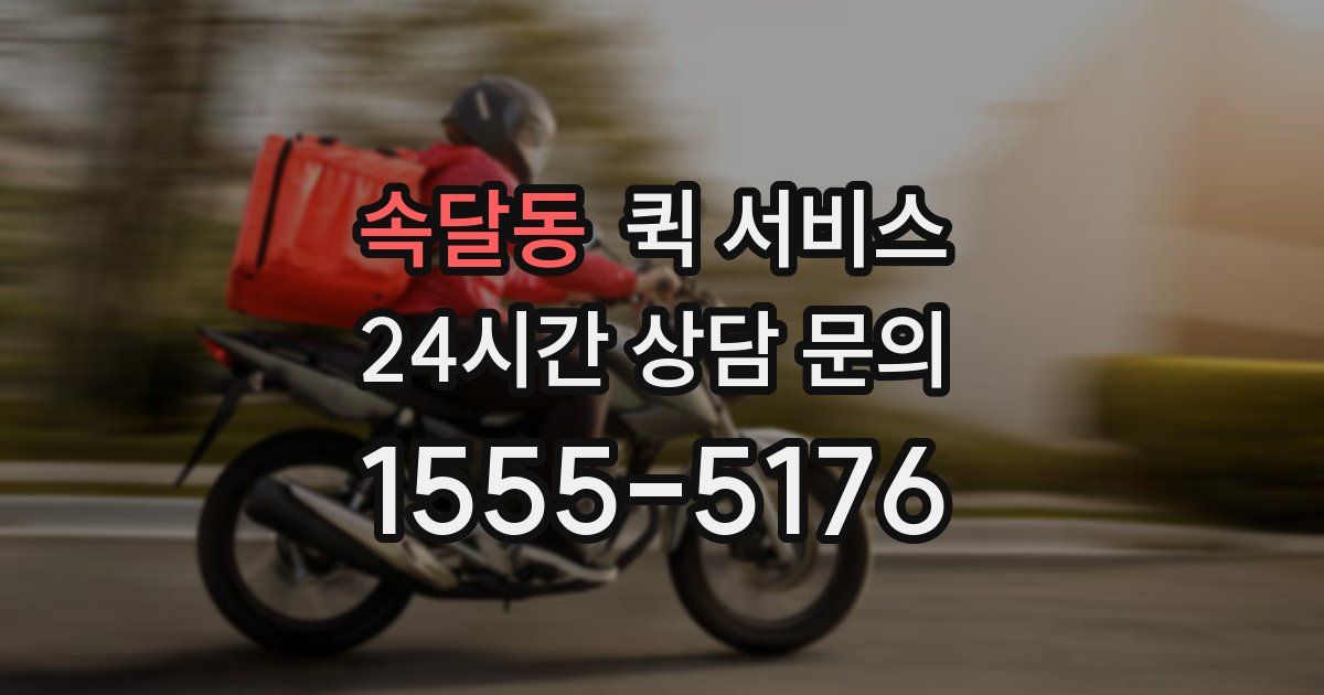 속달동 퀵 서비스