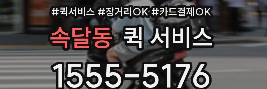 속달동 퀵 서비스