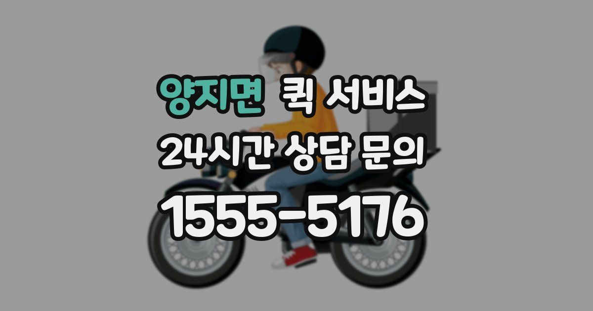 양지면 퀵 서비스
