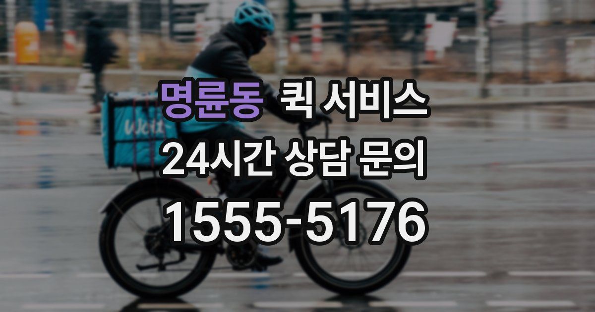 명륜동 퀵 서비스