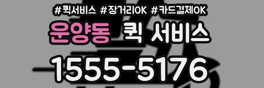운양동 퀵 서비스
