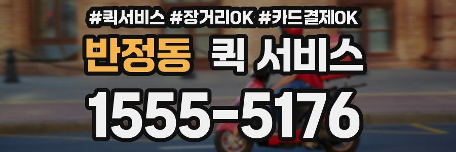 반정동 퀵 서비스