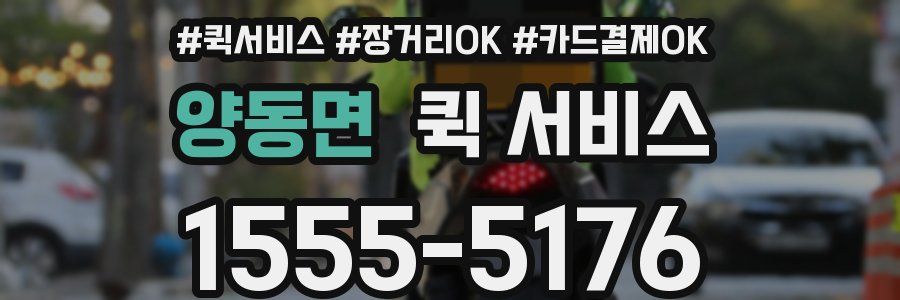 양동면 퀵 서비스