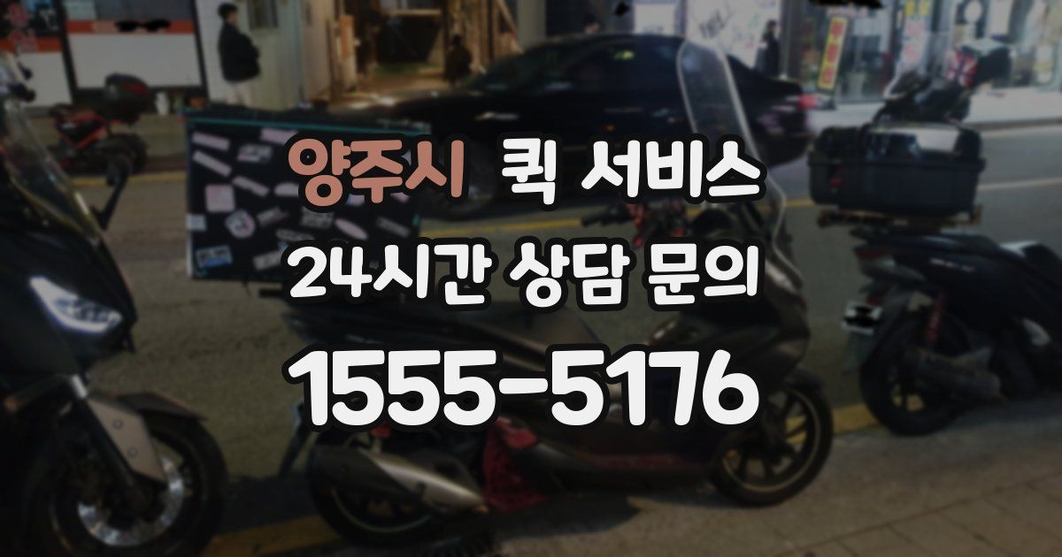 양주시 퀵 서비스