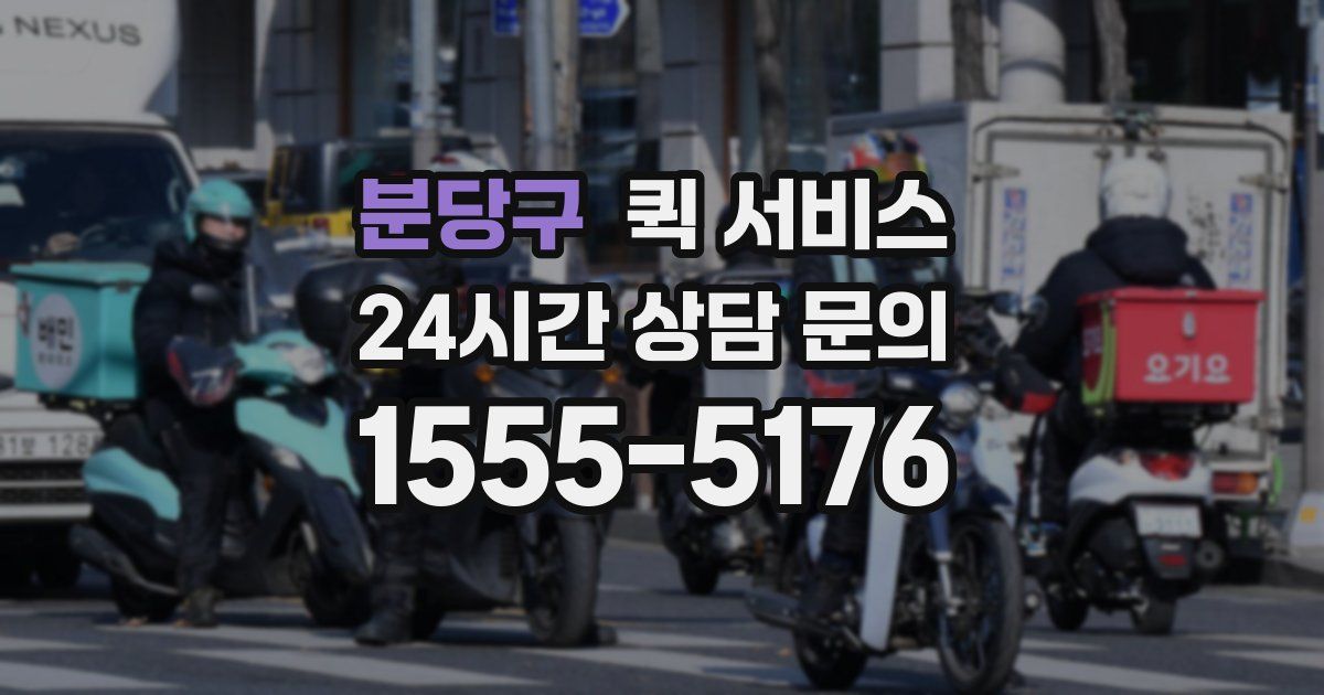 분당구 퀵 서비스