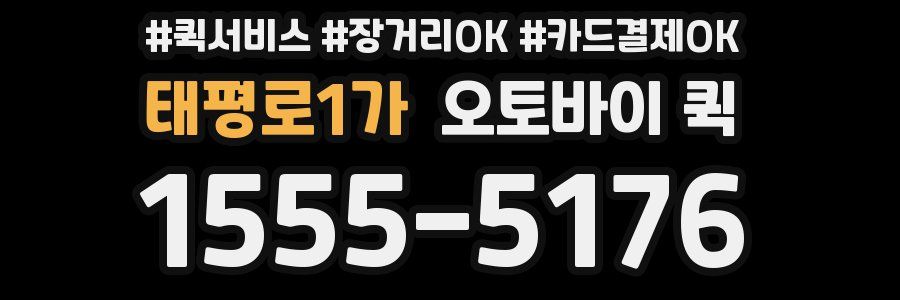 태평로1가 오토바이 퀵