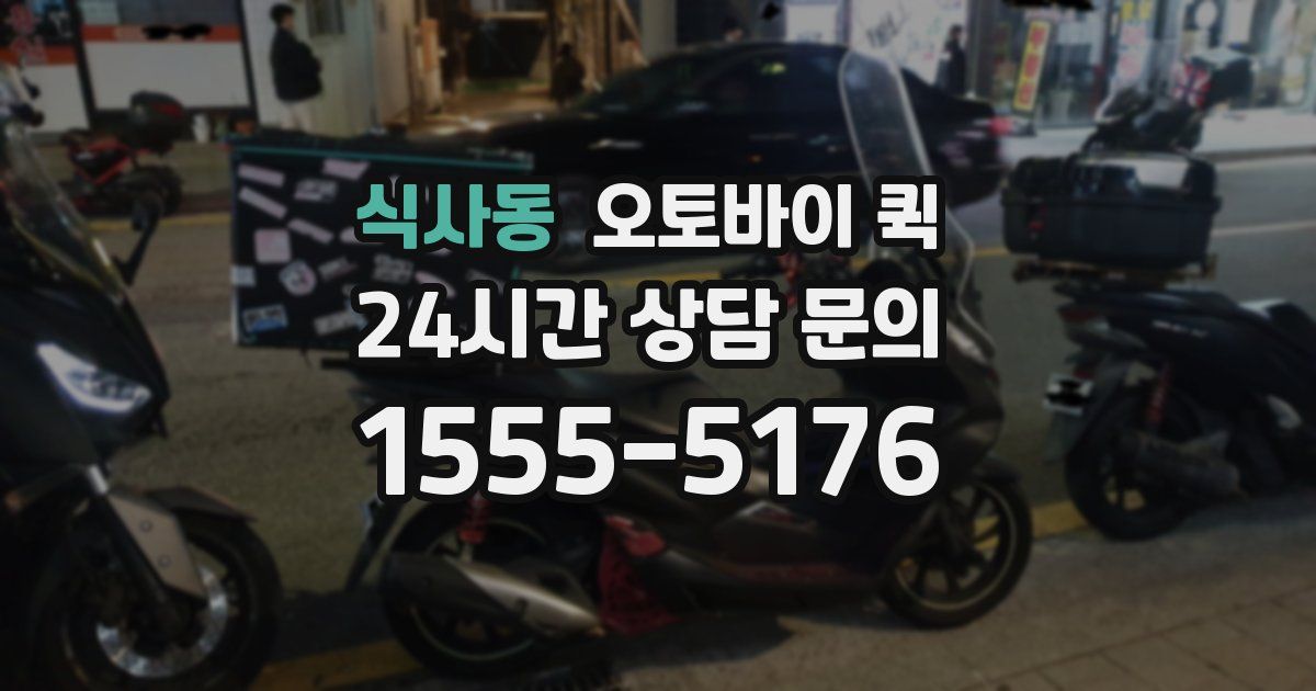 식사동 오토바이 퀵